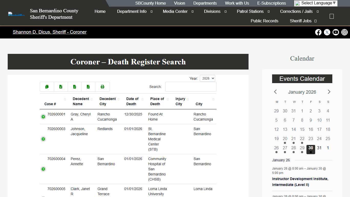 Death Register Search – San Bernardino County Sheriff's Department